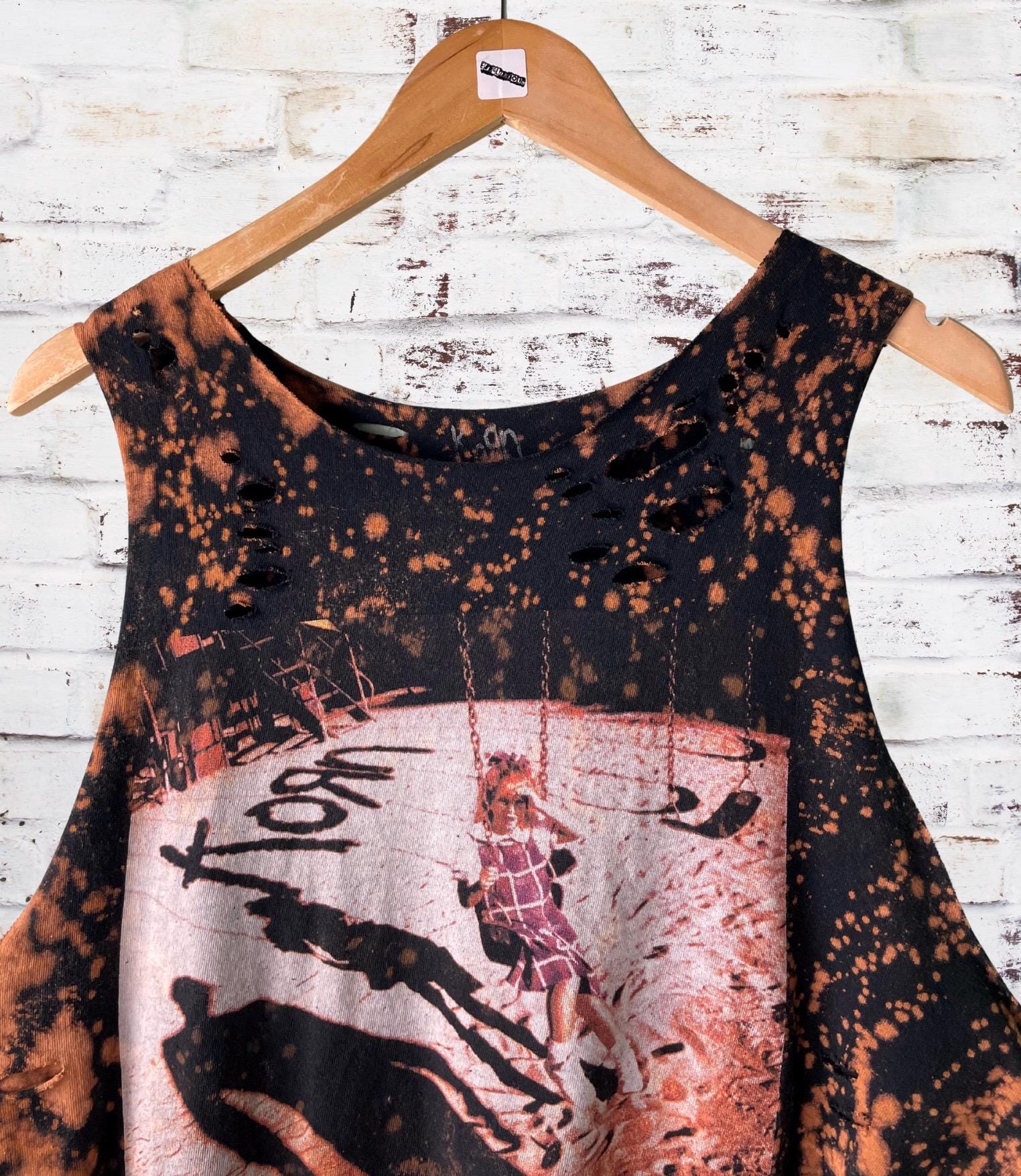 Korn Bleached Distressed Band Shirt