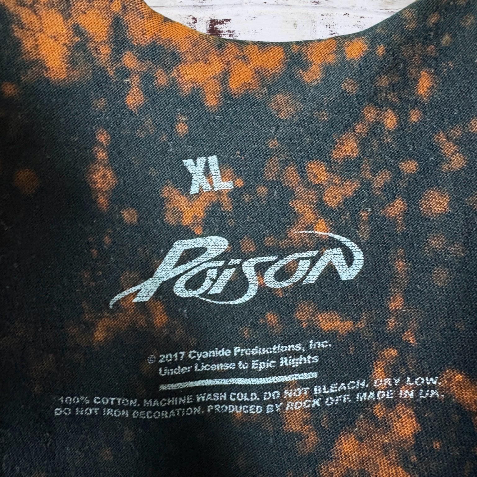Poison Skull Bleached Thrashed Band Tee