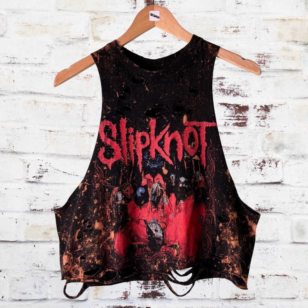 Slipknot Bleached Distressed Band Tee