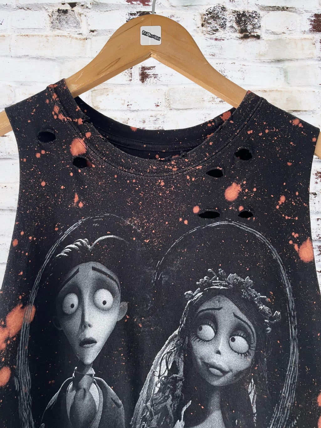 Tim Burtons Corpse Bride Bleached Distressed T-Shirt