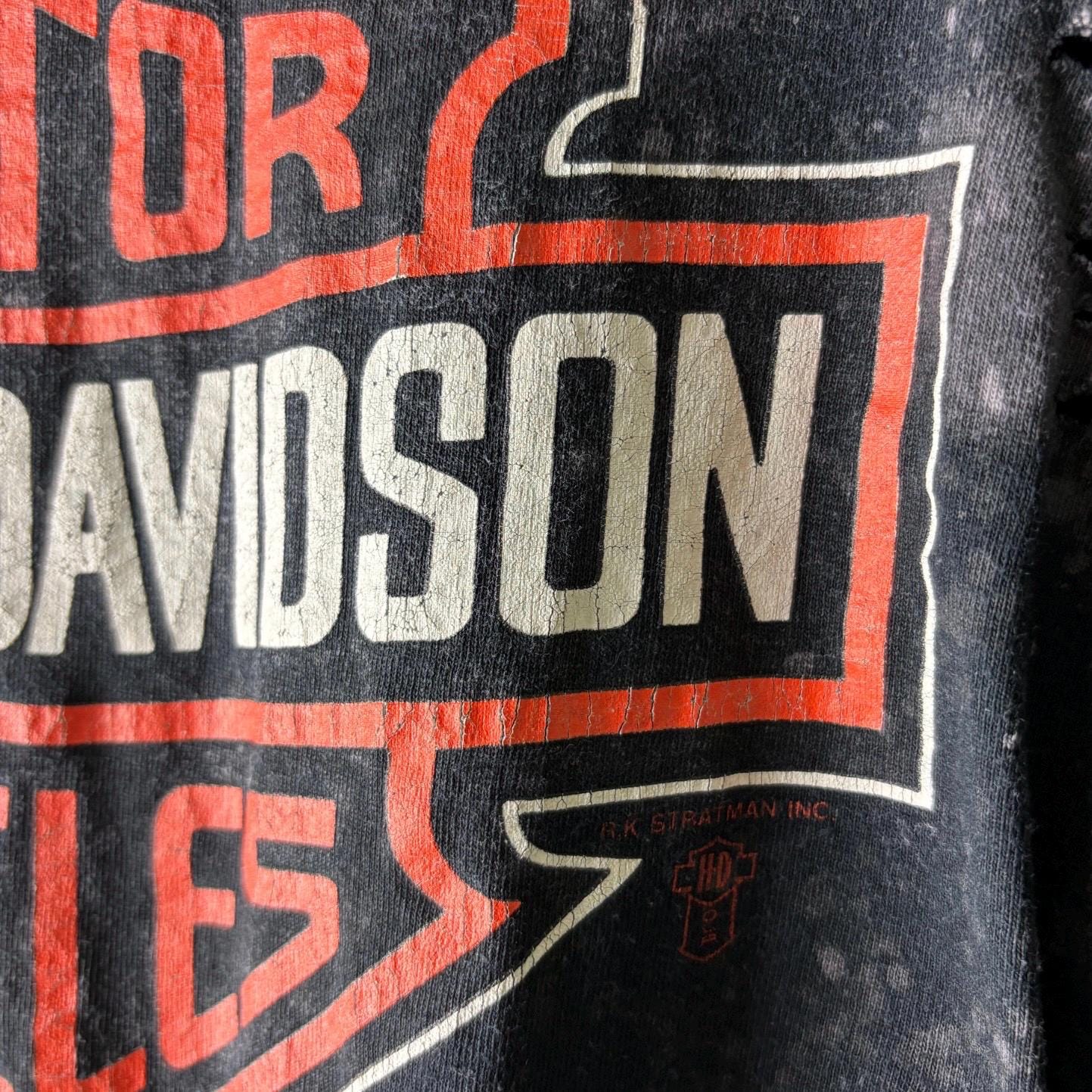 Harley Davidson Classic Logo Bleached Cropped Tee