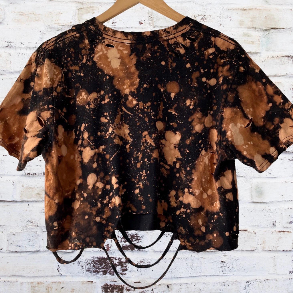 Michael Myers Cropped Distressed T-Shirt