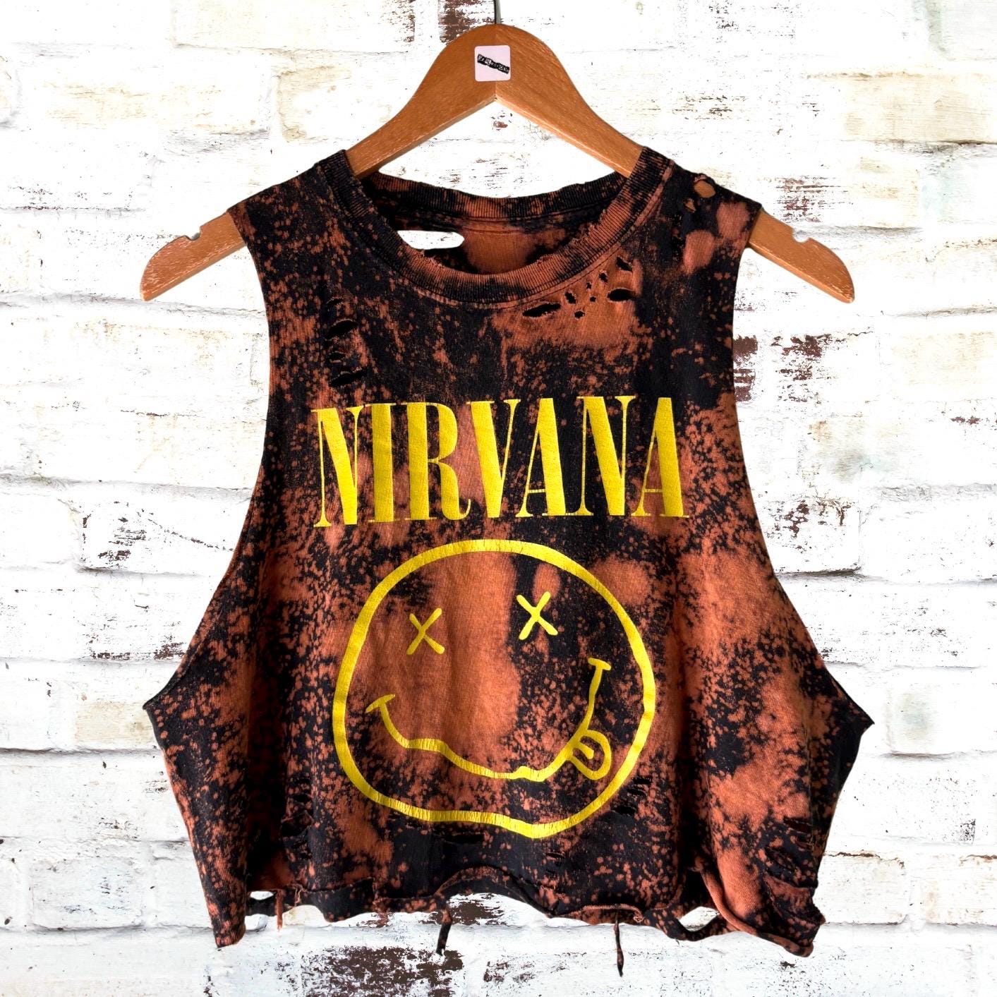 Nirvana Smiley Shredded Tee