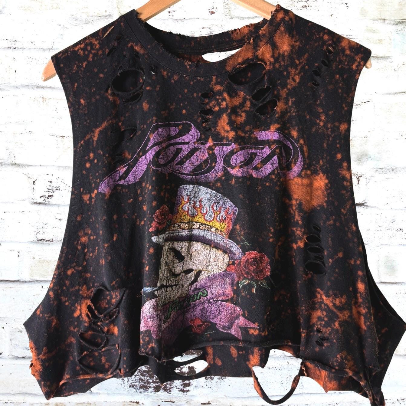 Poison Skull Bleached Thrashed Band Tee