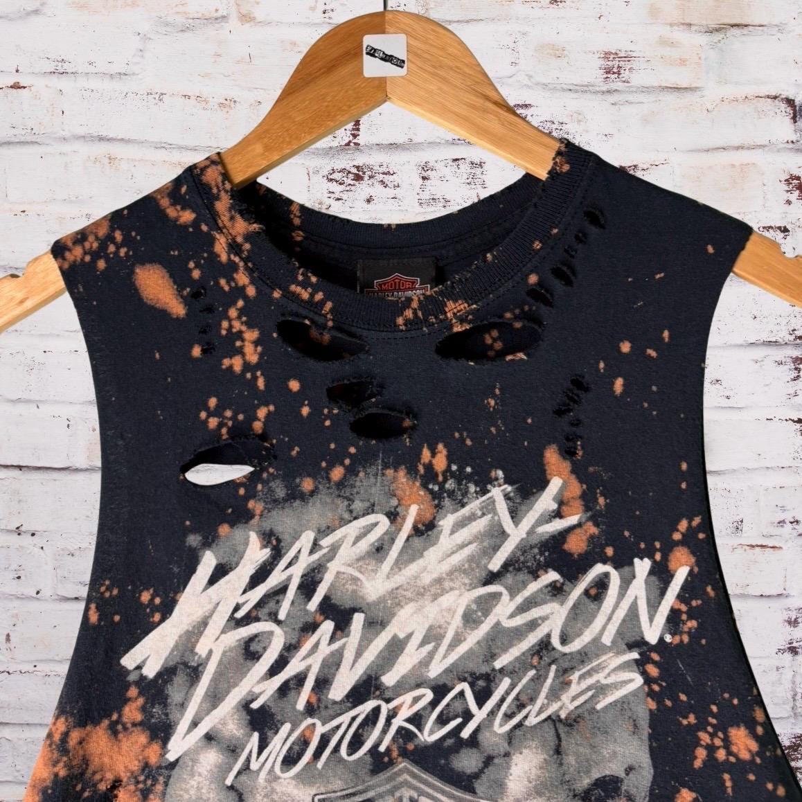 Harley Davidson Newmarket Bleached Cropped Tee
