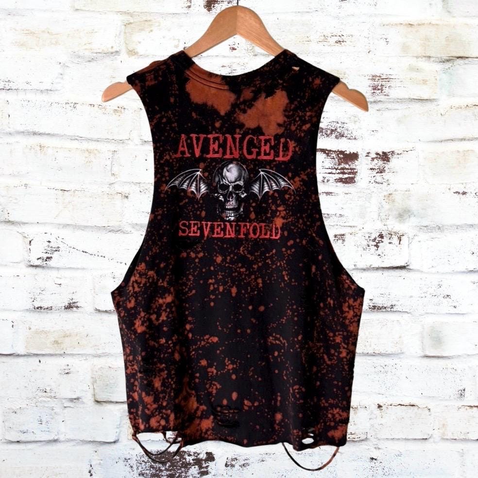 Avenged Sevenfold Bleached Cut Off Tee