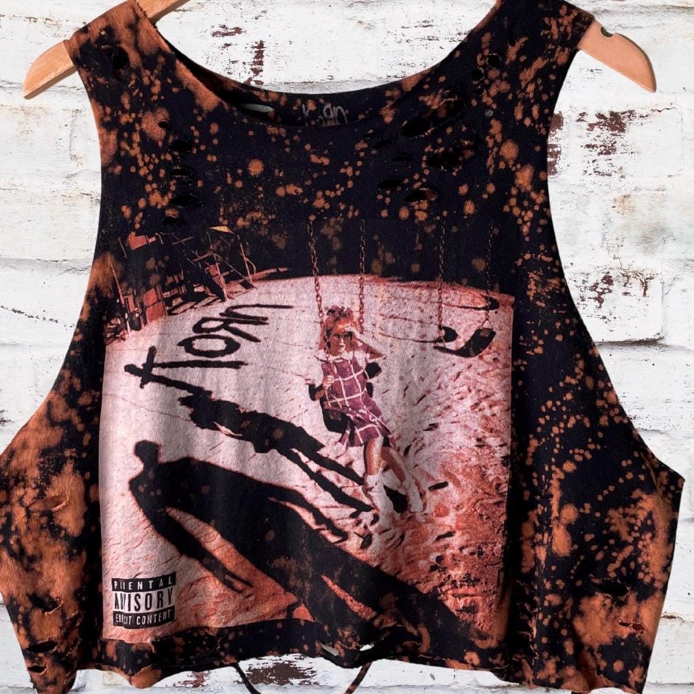 Korn Bleached Distressed Band Shirt