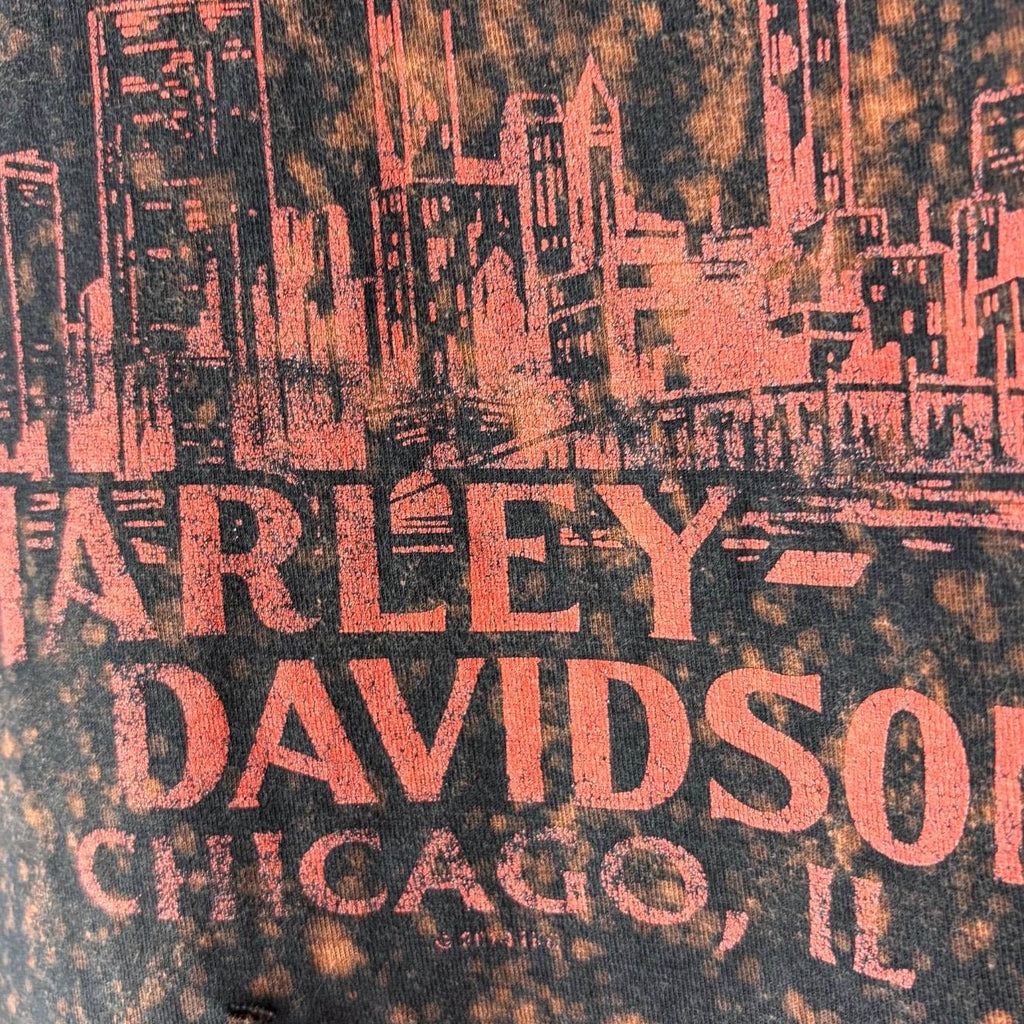 Harley Davidson Chicago Distressed Cropped Tee