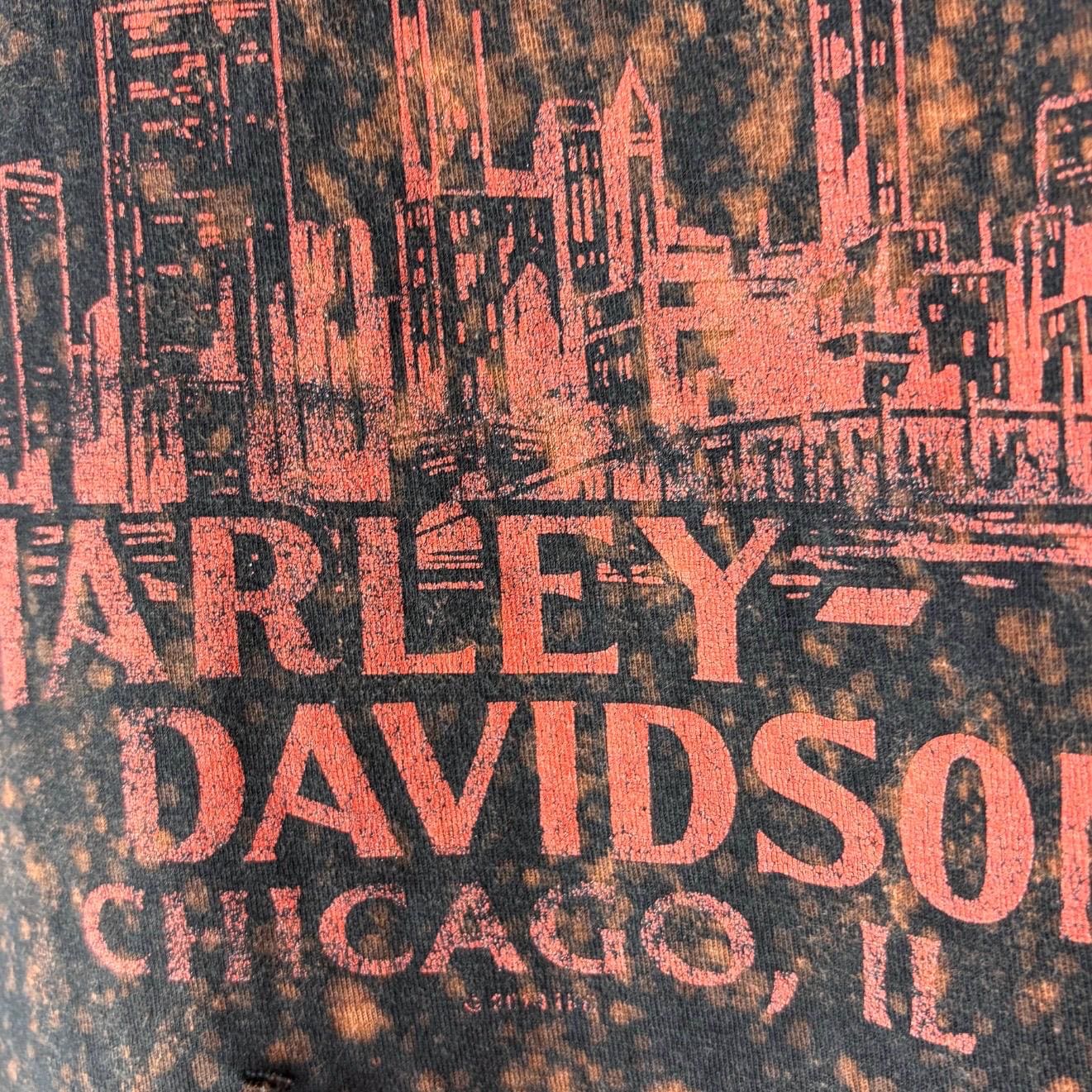 Harley Davidson Chicago Distressed Cropped Tee