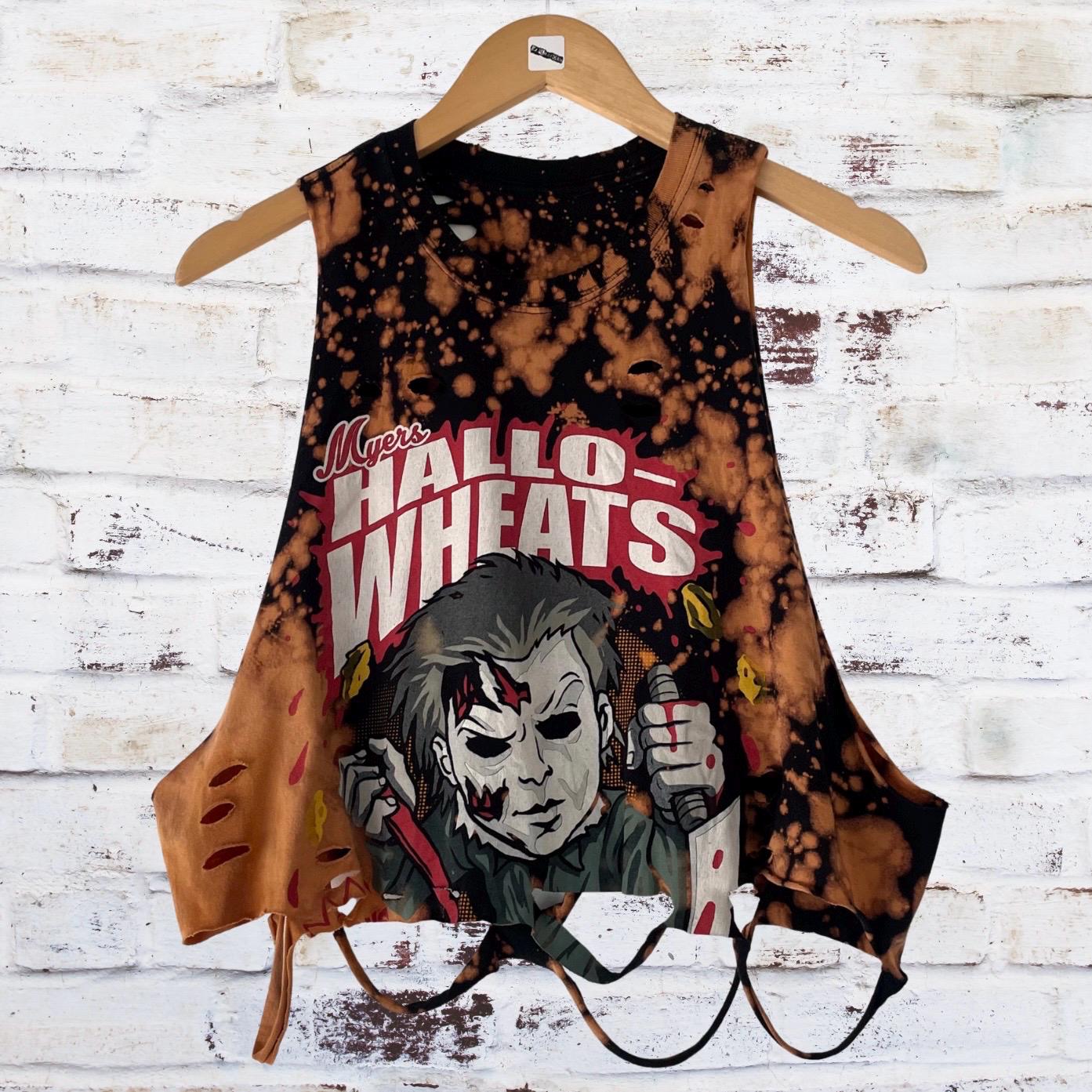 Michael Myers Cropped Distressed Tee