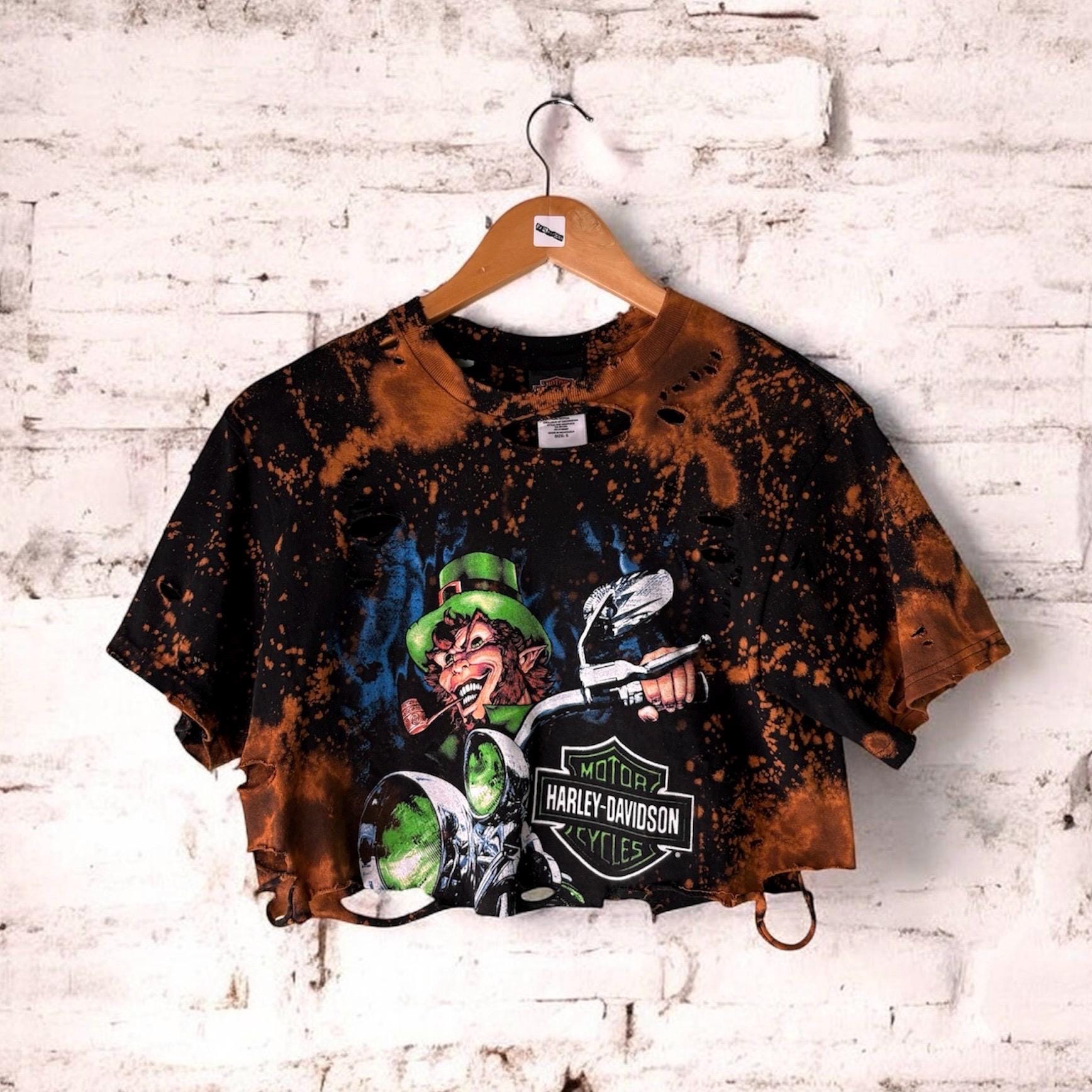 Harley Davidson Dublin Bleached Cropped Tee