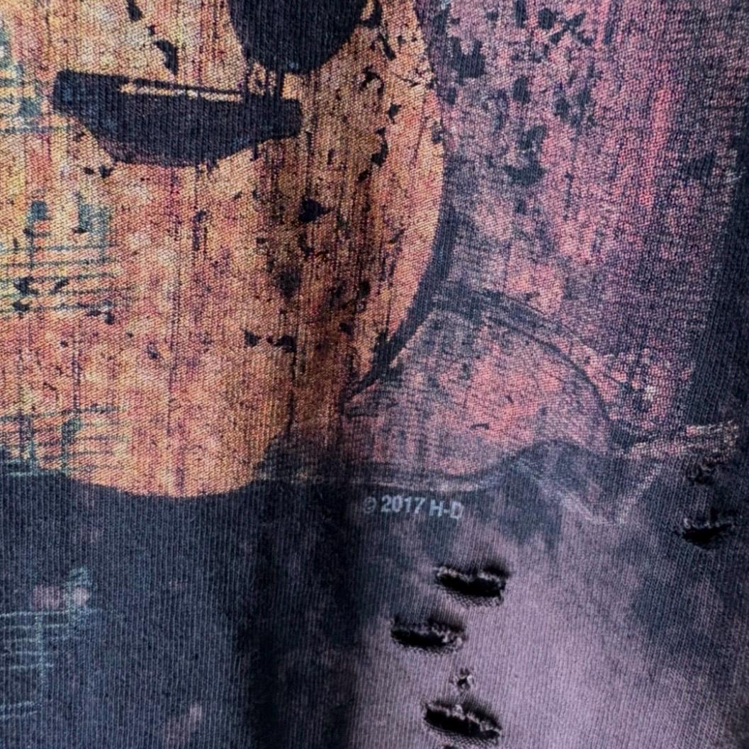 Harley Davidson Nashville Bleached Shredded Tee