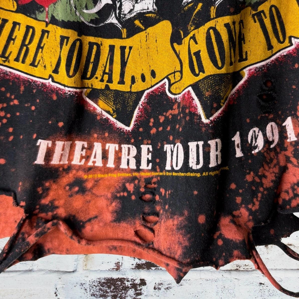 Guns n Roses Cropped Distressed Tee