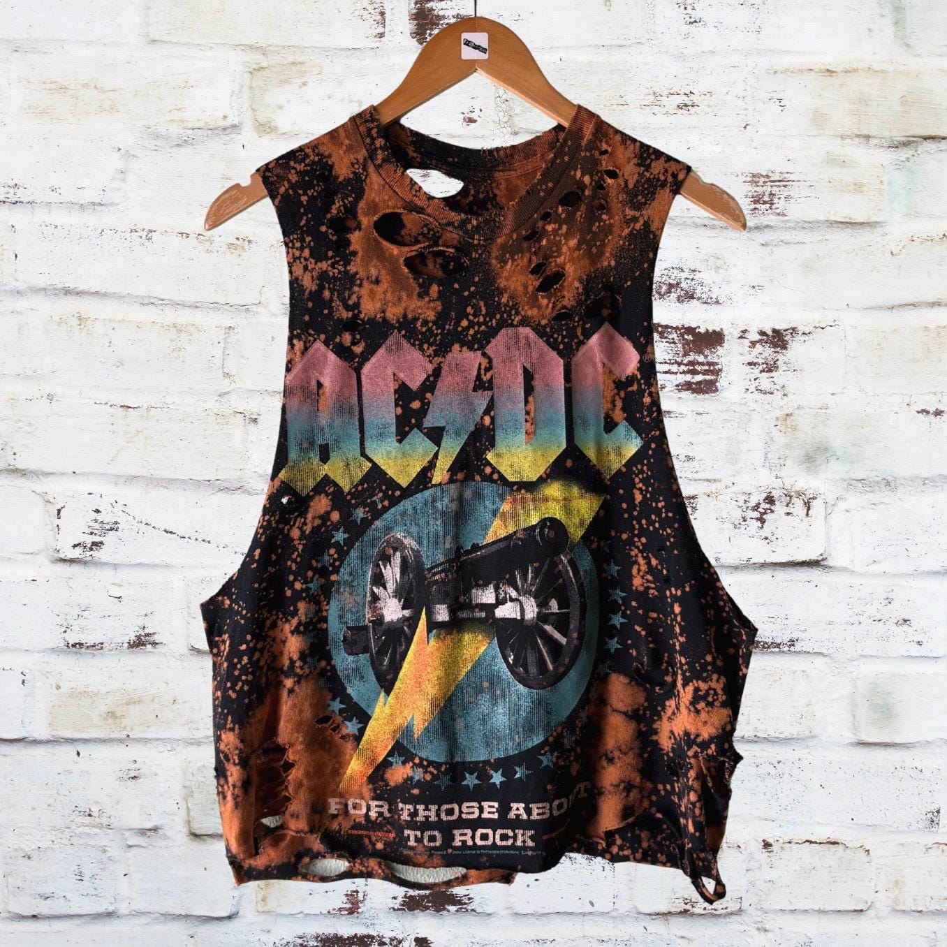 AC/DC -For Those About To Rock Shredded Band Tee